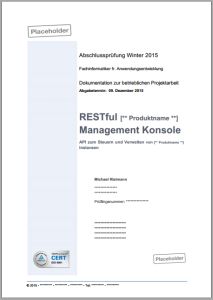 Deckblatt der Projektdokumentation von Michael Kleimann