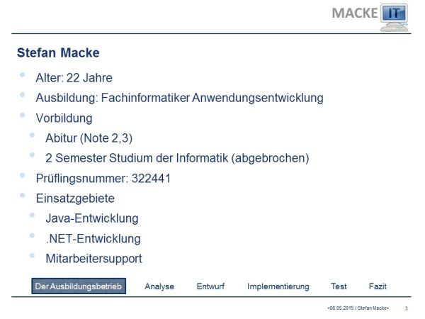 Vorstellung Des Pruflings In Der Projektprasentation It Berufe Podcast