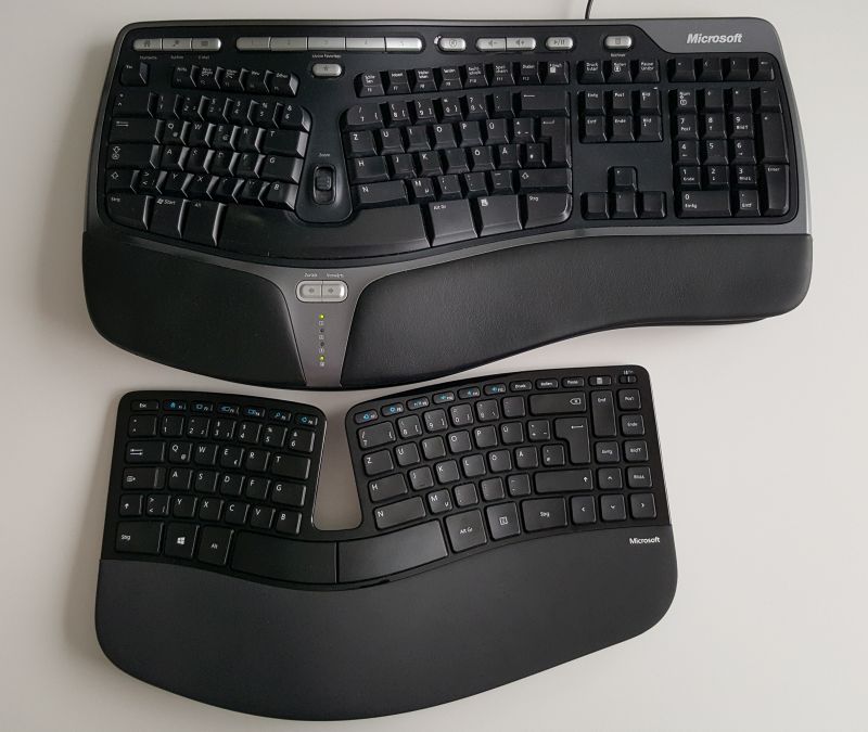 Microsoft Sculpt Ergonomic Keyboard: Vergleich mit Natural Ergonomic Keyboard 4000