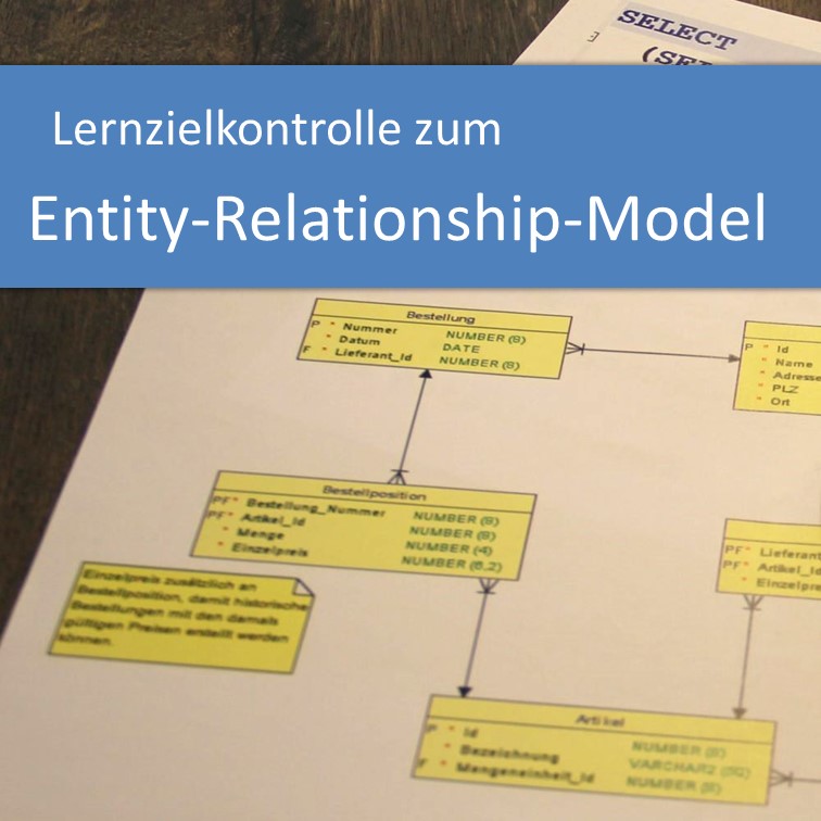 Lernzielkontrolle zum Entity-Relationship-Model