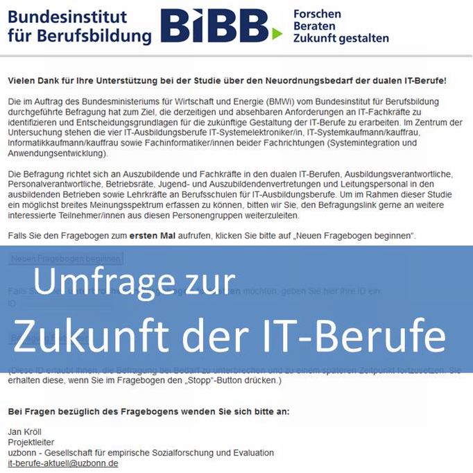Umfrage zur Zukunft der IT-Berufe