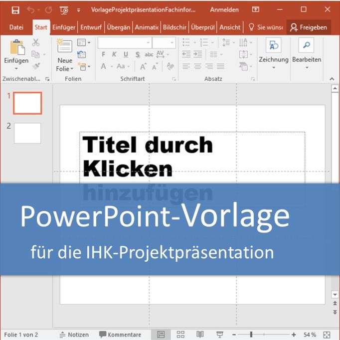 Vorlage für die Projektpräsentation der IT-Berufe