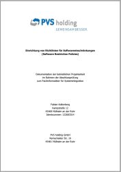 Deckblatt der Projektdokumentation von Fabian Kollenberg