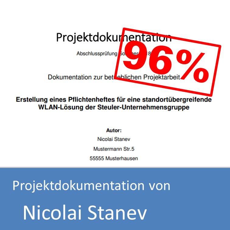 Projektdokumentation Informatikkaufmann 2018 Nicolai Stanev
