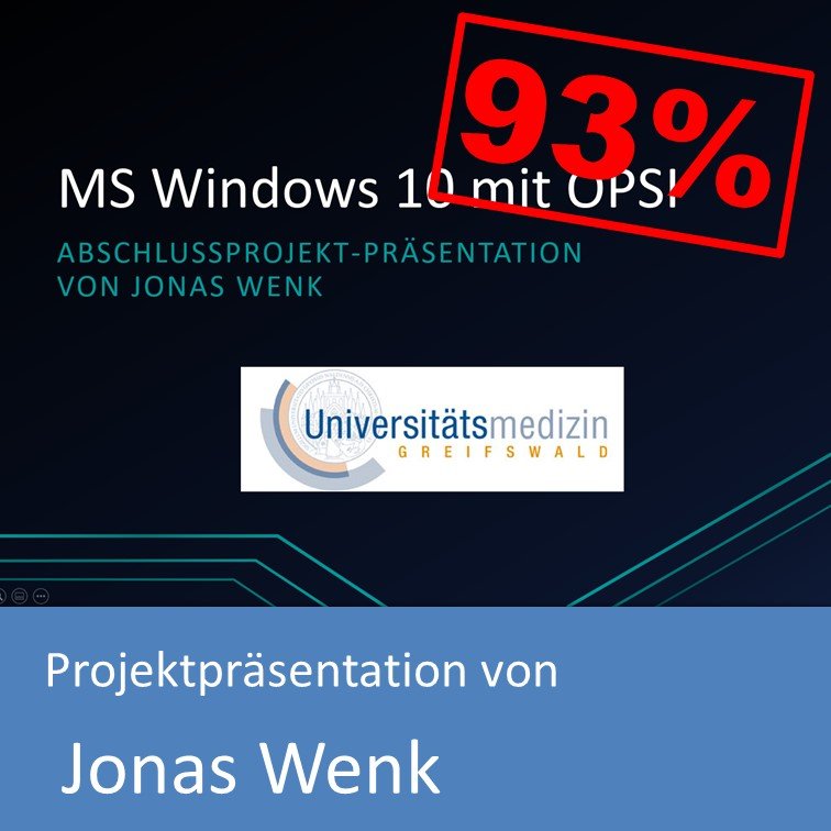 Projektpräsentation im Bereich Systemintegration von Jonas Wenk (mit 93% bewertet)