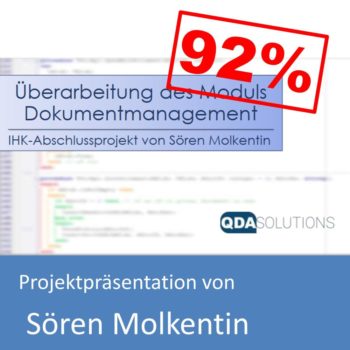 Projektpräsentation von Sören Molkentin (mit 92% bewertet)