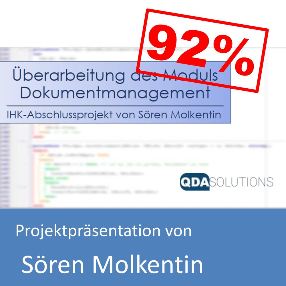 Projektpräsentation von Sören Molkentin (mit 92% bewertet)