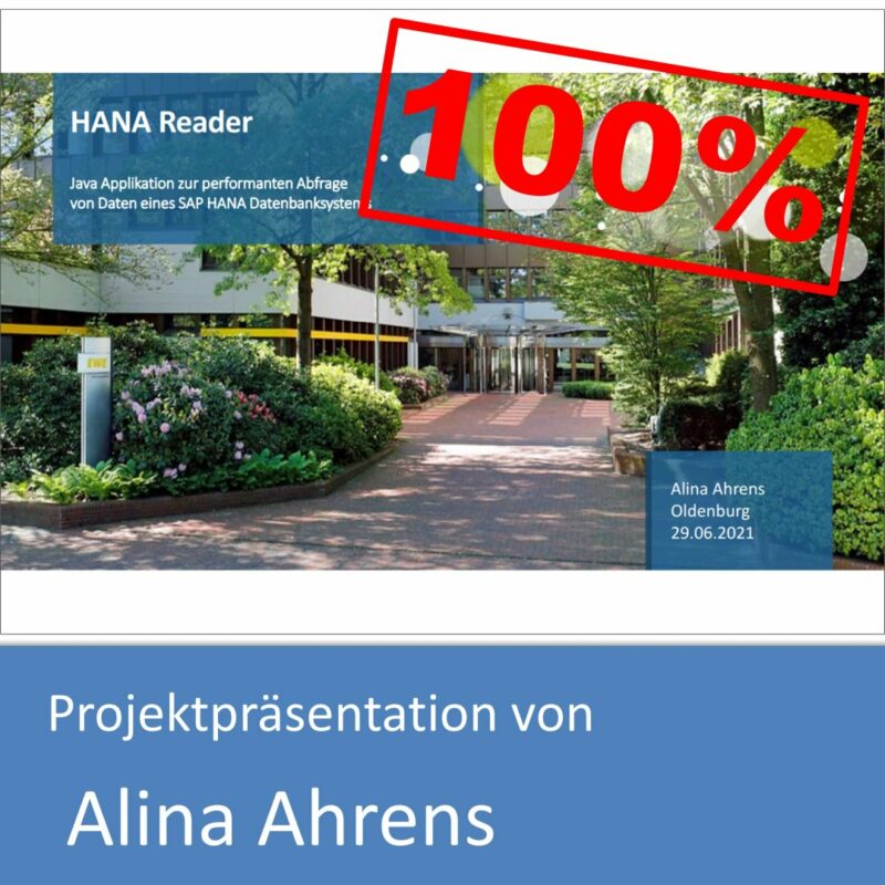 Projektpräsentation von Alina Ahrens (mit 100% bewertet)
