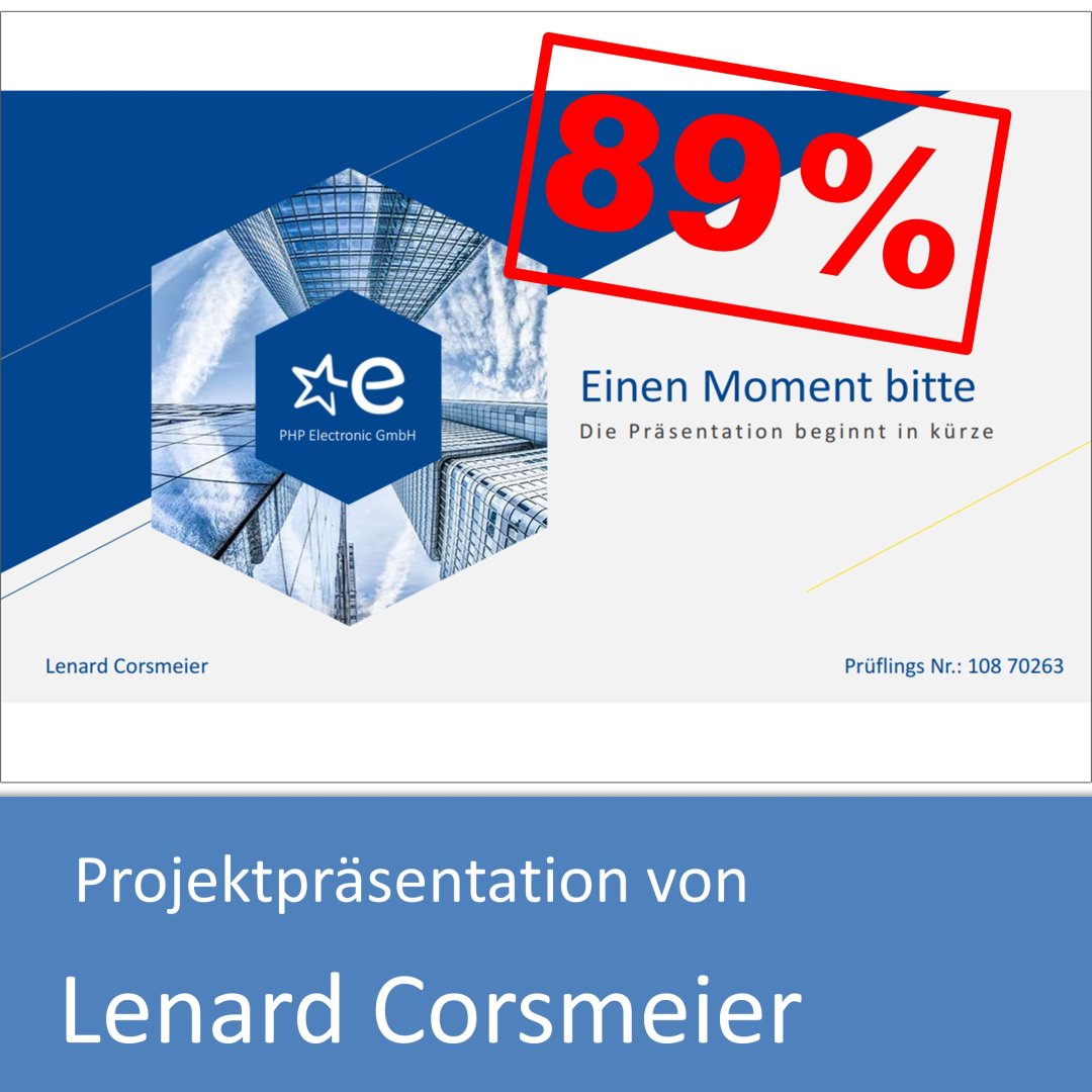 Projektpräsentation von Lenard Corsmeier (mit 89% bewertet)