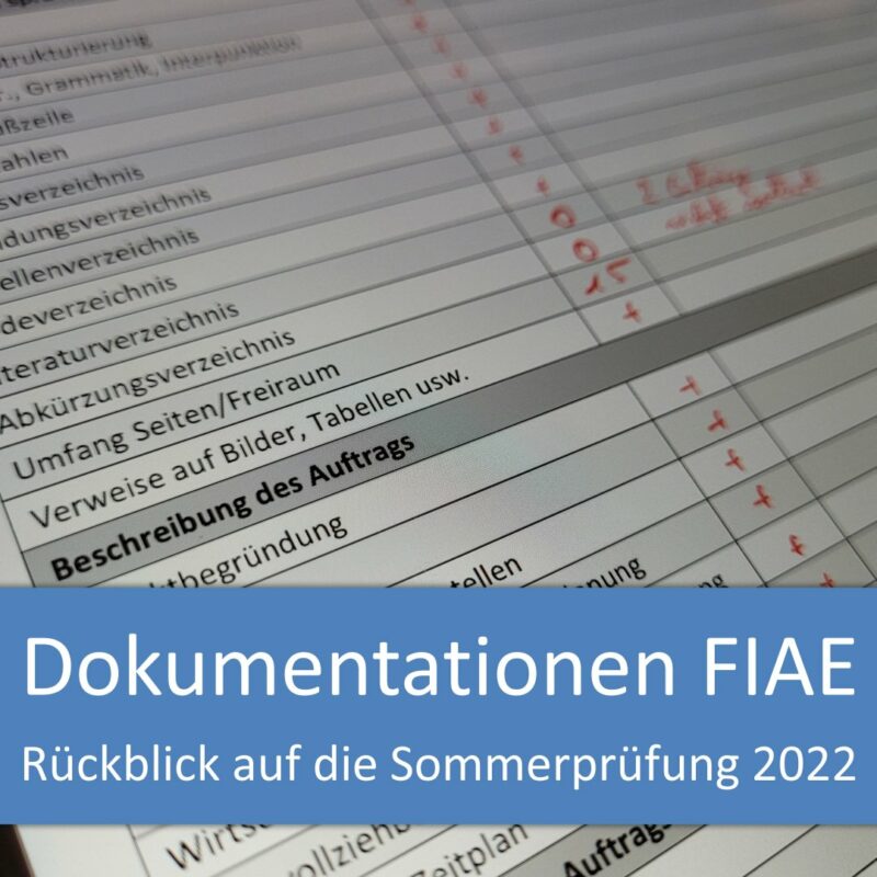Rückblick auf die Projektdokumentationen 2022 (FIAE)