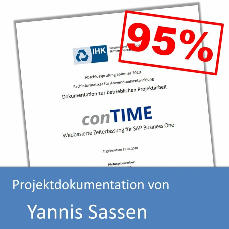 Projektdokumentation von Yannis Sassen (mit 95% bewertet)