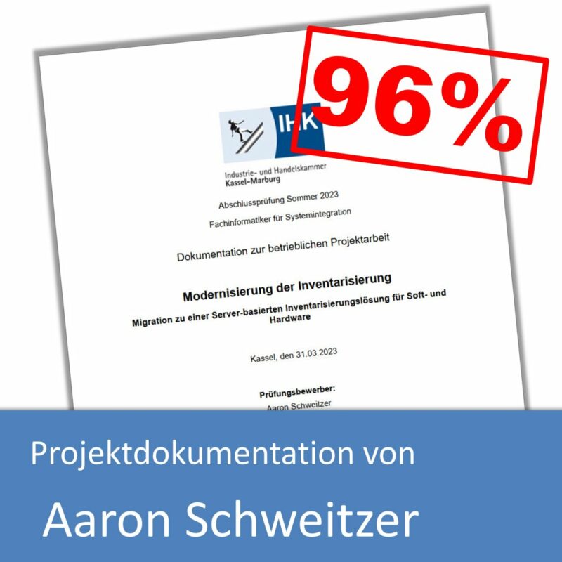 Projektdokumentation von Aaron Schweitzer (mit 96% bewertet)