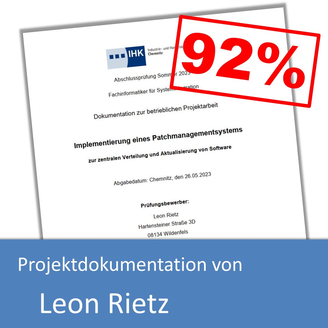 Projektdokumentation von Leon Rietz (mit 92% bewertet)
