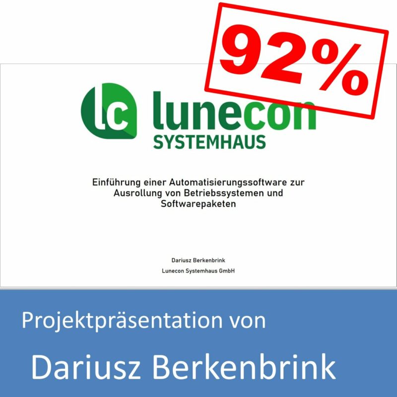 Projektpräsentation von Dariusz Berkenbrink (mit 92% bewertet)