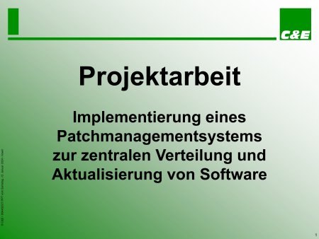 Deckblatt der Projektpräsentation von Leon Rietz